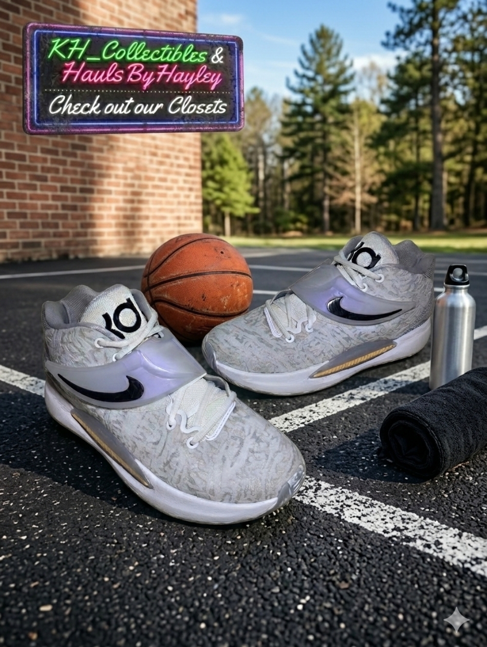 Nike KD 14 Home White Wolf Grey Basketball Shoes Mens Size 8 CW3935-100 Sneaker